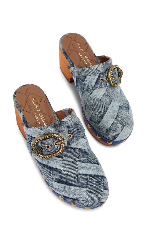 Kurt Geiger London Mayfair Denim Clog In Blue
