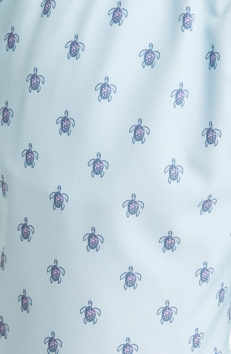 Stone Rose Turtle Print Swim Trunks, Alternate, color, 