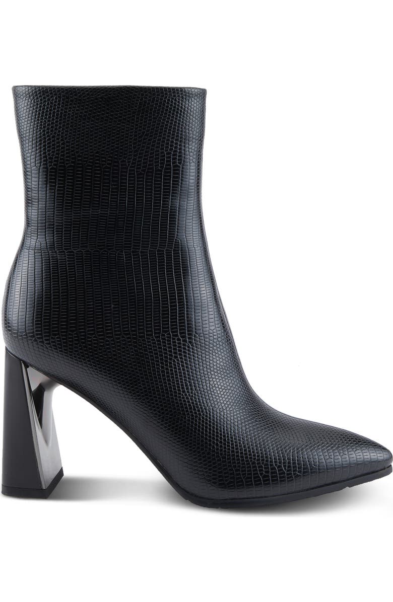 AZURA BY SPRING STEP Attention Snakeskin Embossed Bootie, Alternate, color, Black