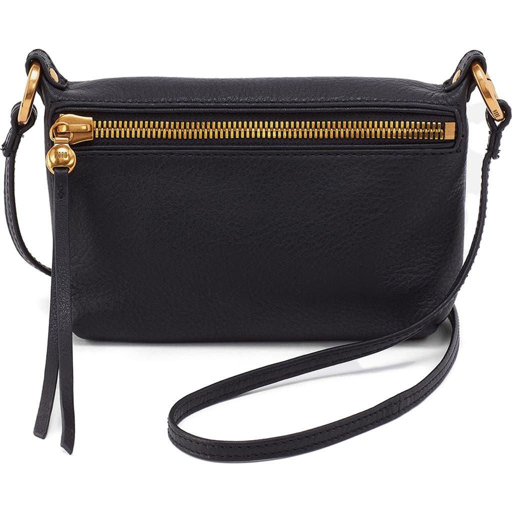 Hobo Run About Leather Crossbody Bag In Black