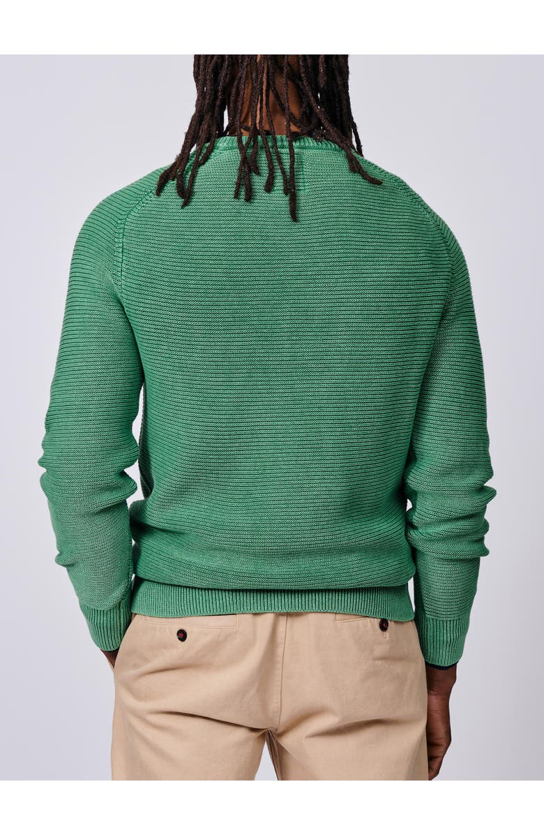 Aubin Saxilby Tuck Stitch Crew Neck Jumper, Alternate, color, Green