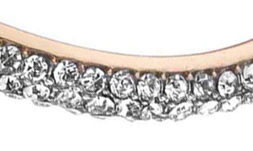 Demarson Mini Calypso Curve Crystal Hoop Earrings In Gold