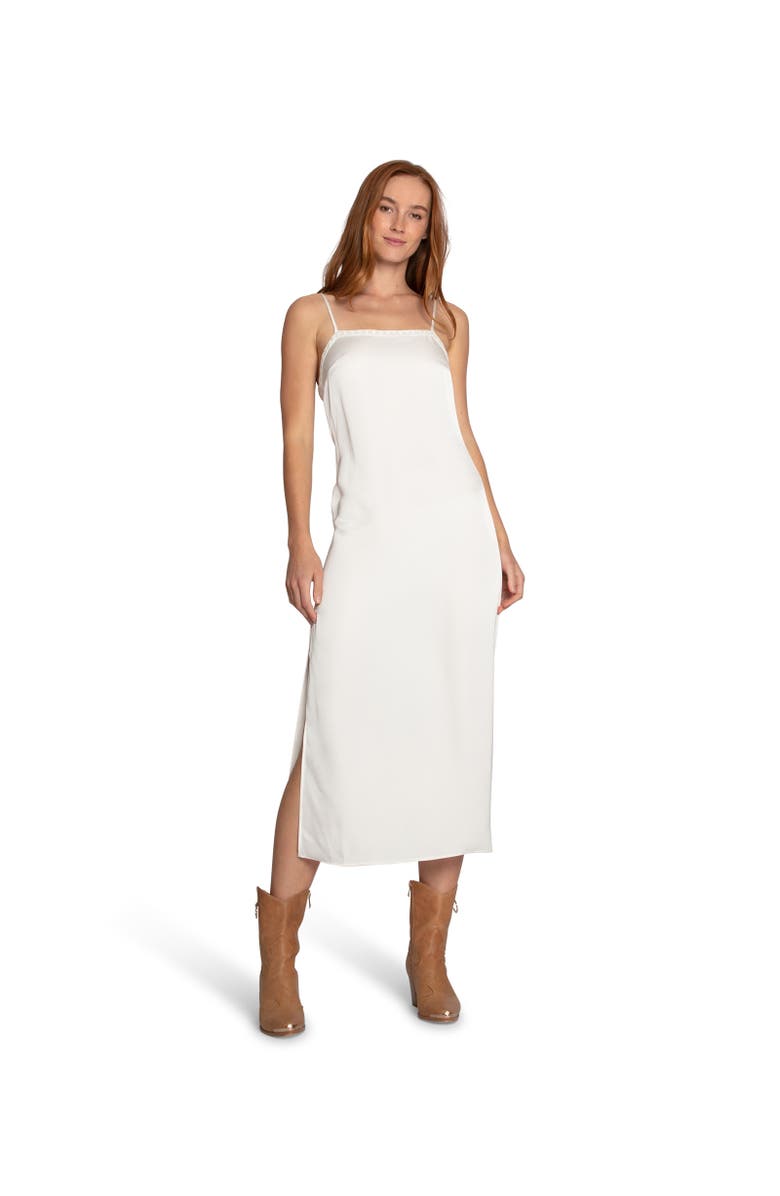 Belle & Bloom Smoke and Mirror Midi Slip Dress, Main, color, White