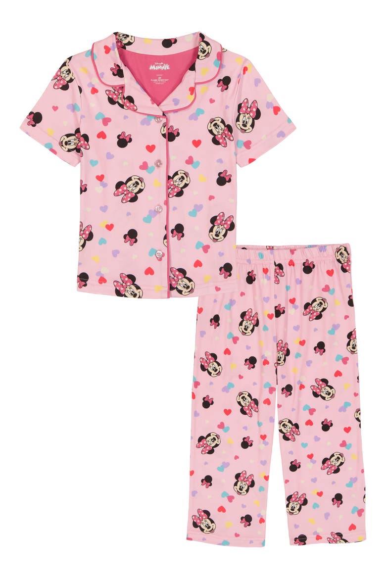 Mini Floral Long Pajamas, Main, color, PINK