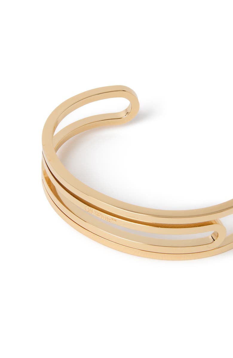 OFF WHITE Women's Gold Paper Clip Cuff, Alternate, color,