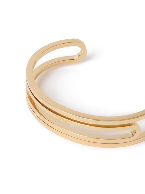 Off-white Gold Paper Clip Cuff In Gold