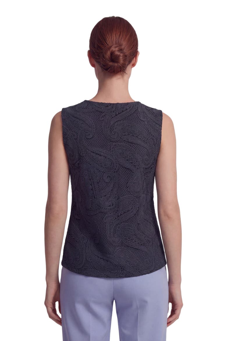 Crochet Womens Muscle Tank, Alternate, color, CROCHET CAVIAR