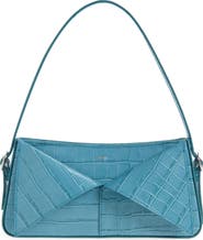 Coperni Croc Embossed Leather Baguette Bag
