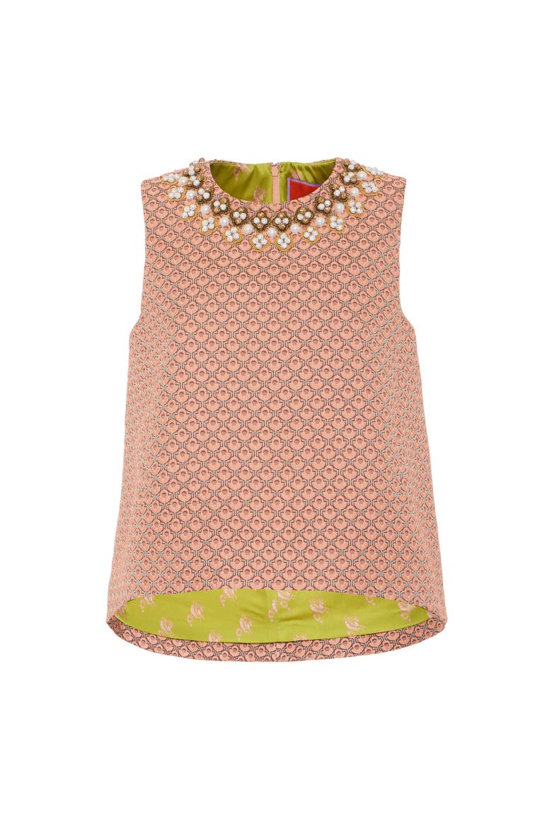 La Scala Top Embroidered, Alternate, color, Tulip Jacquard Pale Pink