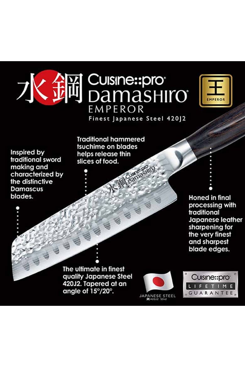 Damashiro EMPEROR® 5" 'Try Me' Santoku Knife, Alternate, color, Silver