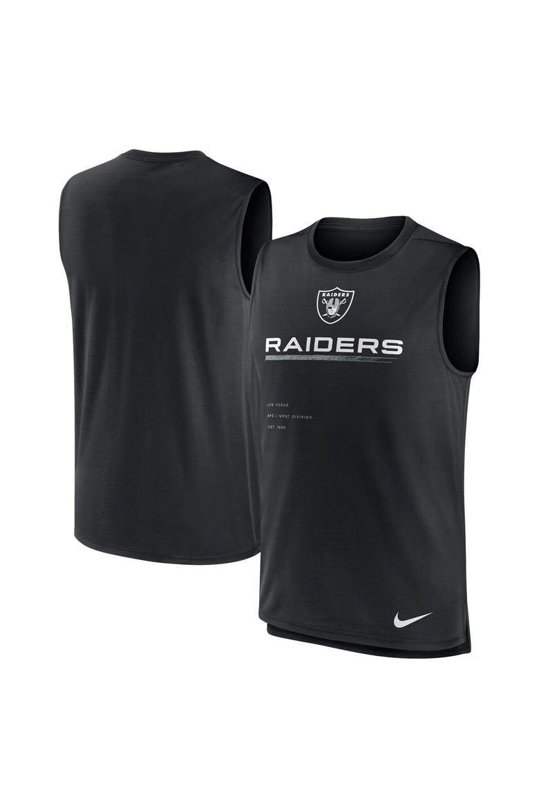 Men's Nike Black Las Vegas Raiders Muscle Trainer Tank Top, Main, color, Black