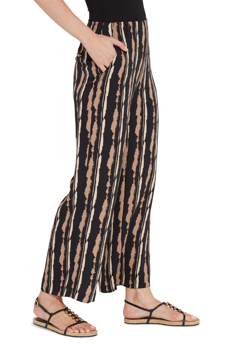Lysse Renee Stripe Wide Leg Stretch Woven Pants, Alternate, color, 
