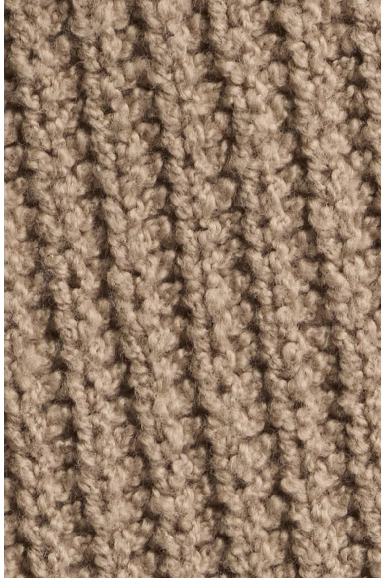Cotton Blend Rib Poncho, Alternate, color, TWINE