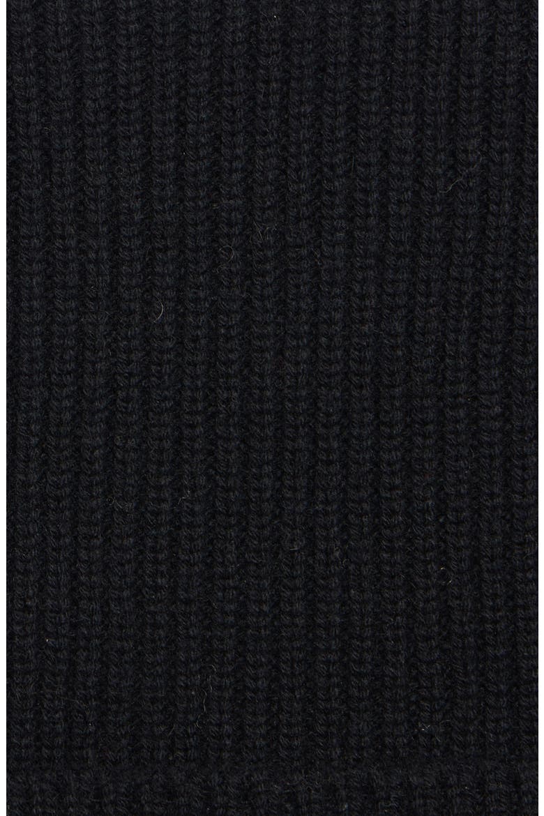 Kua Face Patch Rib Wool & Yak Hair Beanie, Alternate, color, BLACK