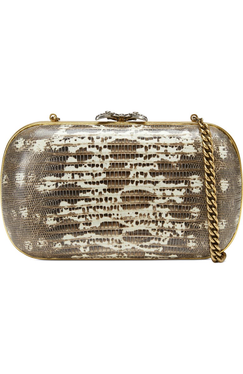 Gucci Broadway Lizard Skin Minaudière, Alternate, color,