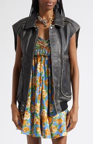 Rabanne Weathered Leather Vest