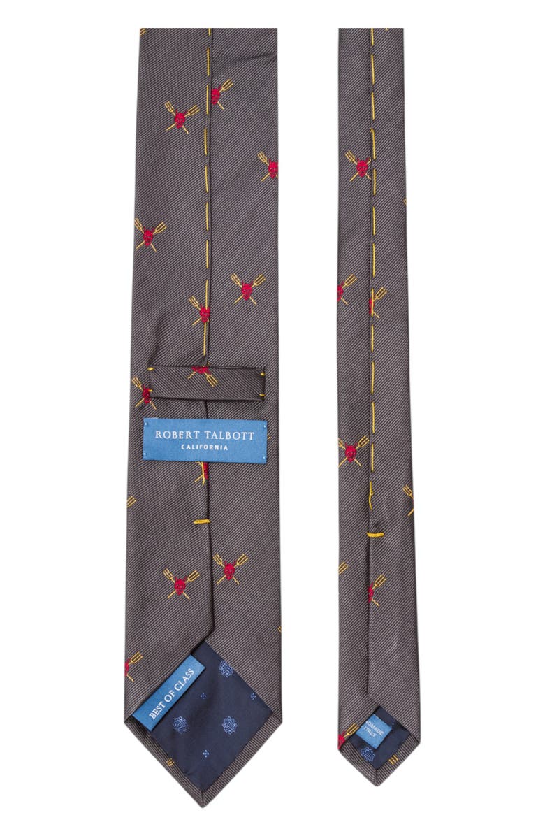 Robert Talbott Robert Devil And Pitchforks Best of Class Necktie, Alternate, color, Gray