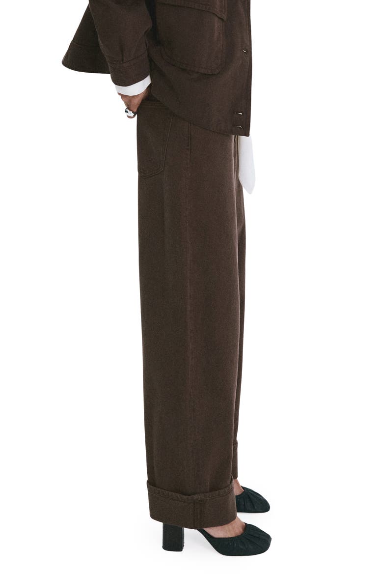 Cuffed Balloon Jeans, Alternate, color, CHOCOLATE