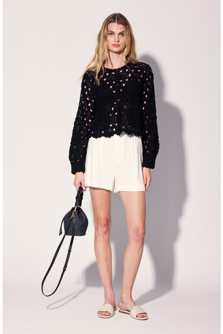 Brooke Lace Cardigan, Alternate, color, BLACK