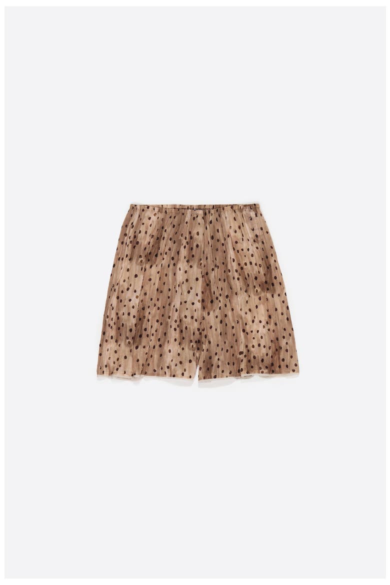 Dots Pleated Bermuda Shorts, Alternate, color, WATERCOLOR DOTS