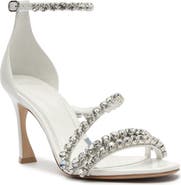 Alexandre Birman Something Blue Crystal Ankle Strap Bridal Sandal