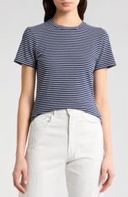 Nili Lotan Lana Stripe Cotton T-Shirt