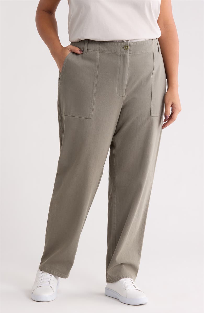 Eileen Fisher Garment Dyed Utility Pants, Main, color, Bay Leaf