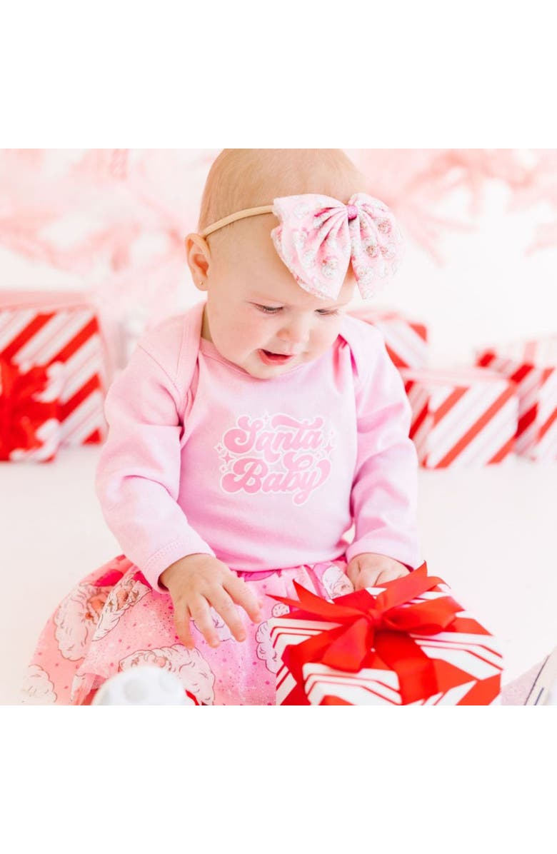 Sweet Wink Santa Baby Christmas Long Sleeve Bodysuit, Alternate, color, 