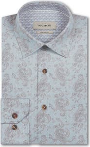 Bugatchi Jimmy OoohCotton® Paisley Button-Up Shirt