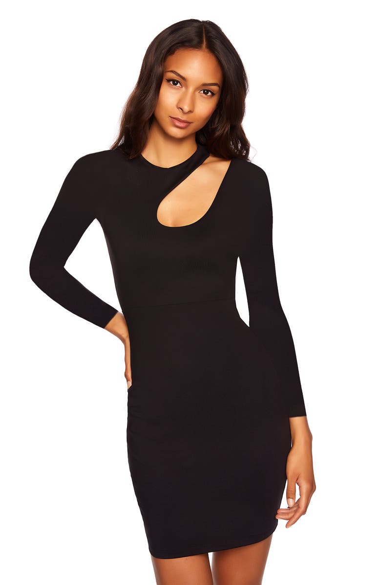 Susana Monaco Cutout Long Sleeve Body-Con Dress, Alternate, color, 