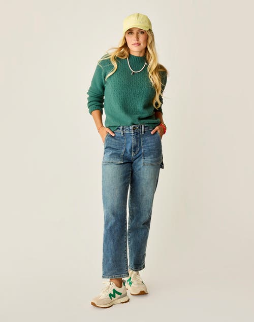 Carve Designs Monroe Stitched Sweater In Green