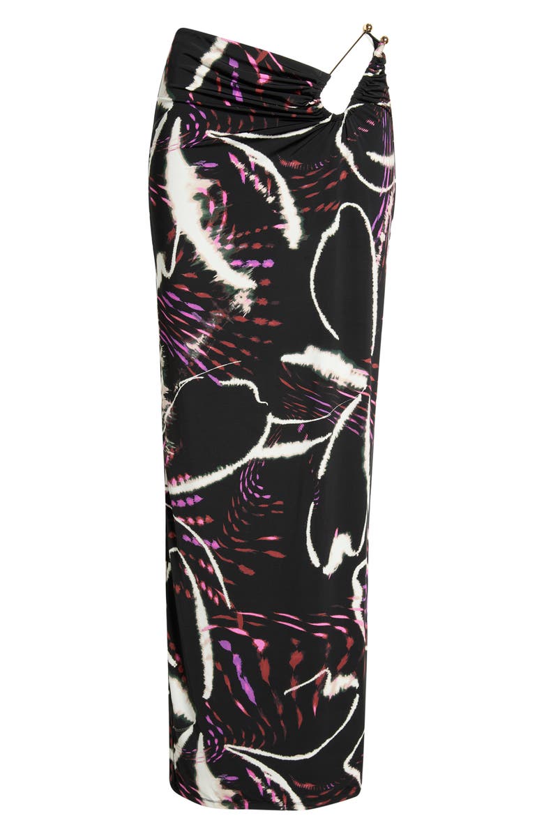 AFRM Aven Abstract Floral Print Maxi Skirt, Main, color, Night Daisy