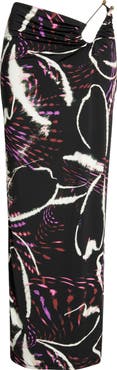 AFRM Aven Abstract Floral Print Maxi Skirt