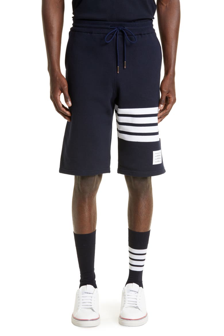 Four Bar Sweat Shorts, Main, color, 461 - NAVY
