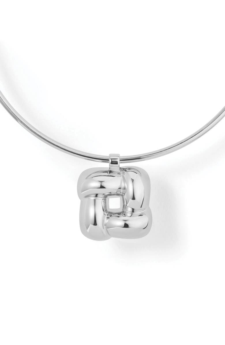 JENNY BIRD Woven Square Collar Necklace, Main, color, High Polish Silver
