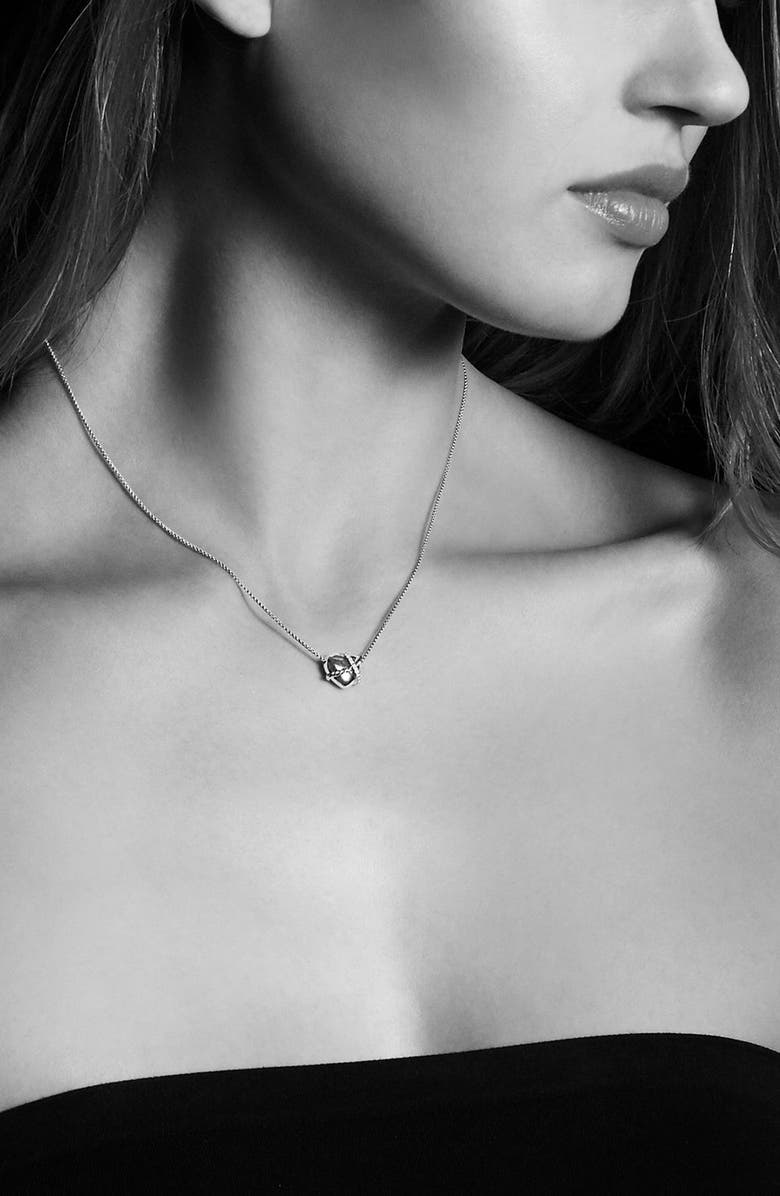 David Yurman Heart Pendant Necklace in 18K Gold with Diamonds, Alternate, color, 