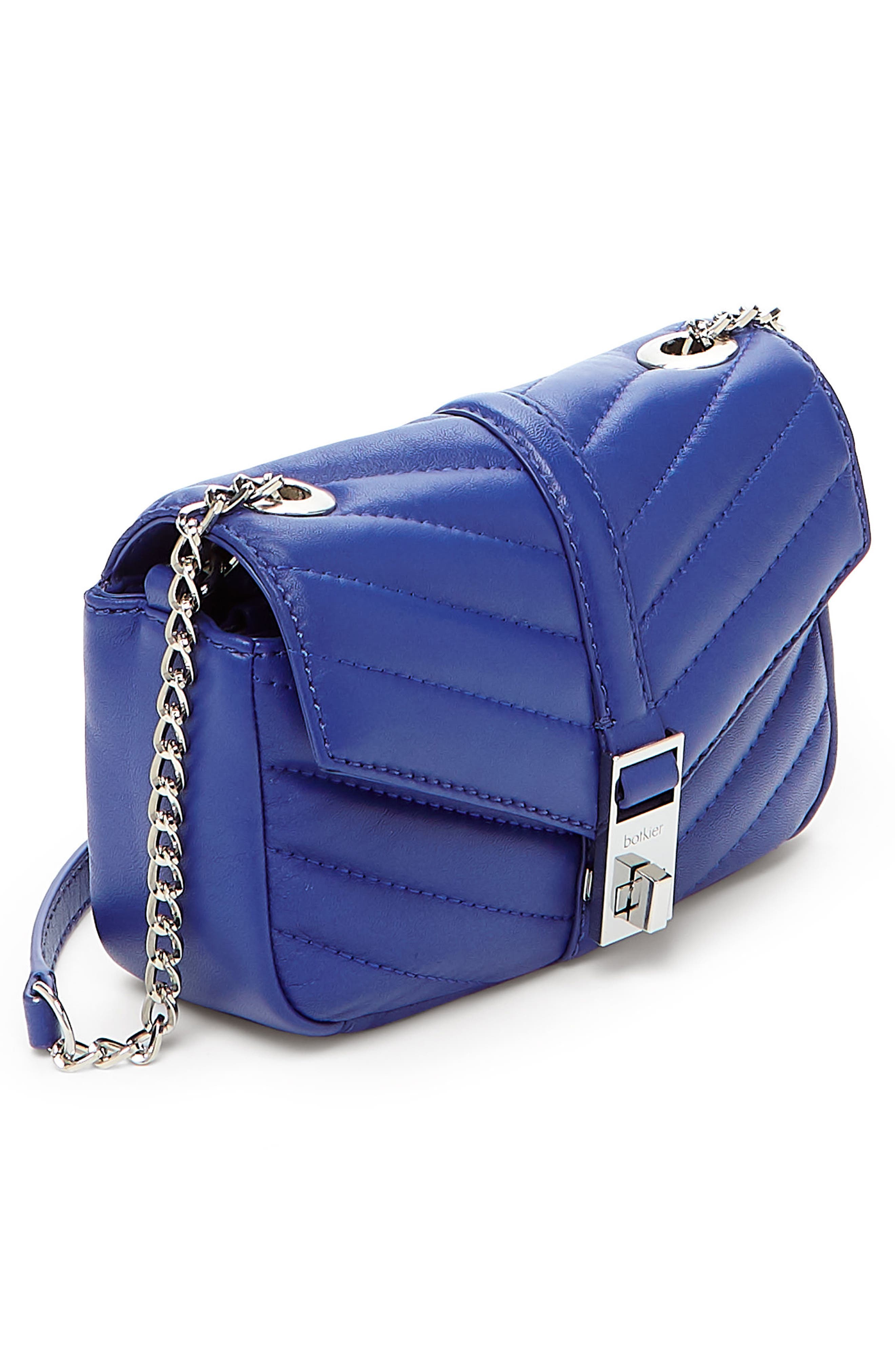 Dakota Quilted Leather Crossbody Bag, Alternate, color, BLUEPRINT