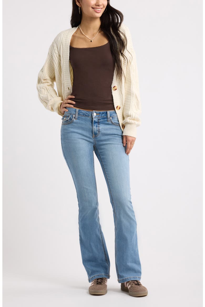 Lace Trim Square Neck Long Sleeve Top, Alternate, color, BROWN COFFEE