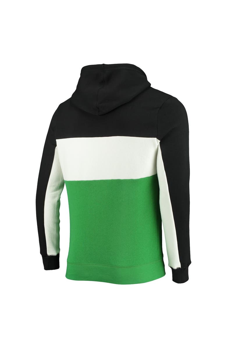 Junk Food Men's Junk Food Black/White Boston Celtics Wordmark Colorblock Fleece Pullover Hoodie, Alternate, color, 