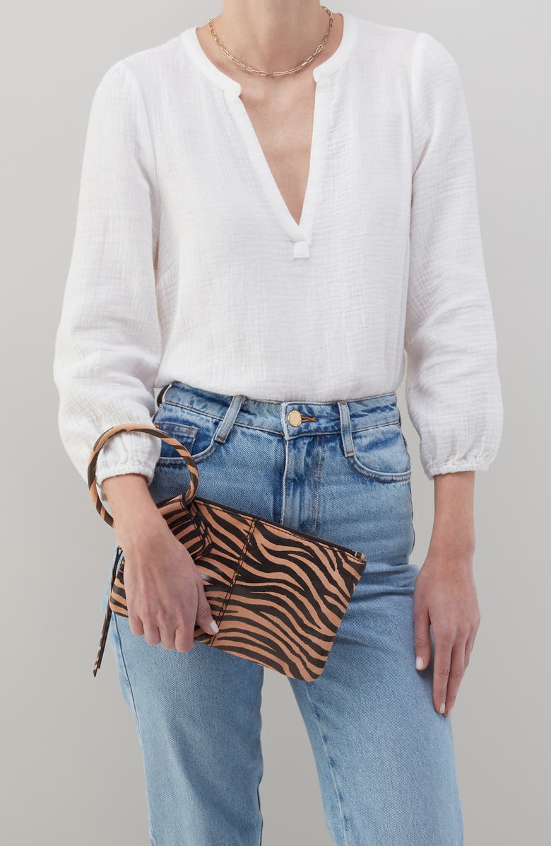 HOBO Sable Leather Clutch, Alternate, color, 