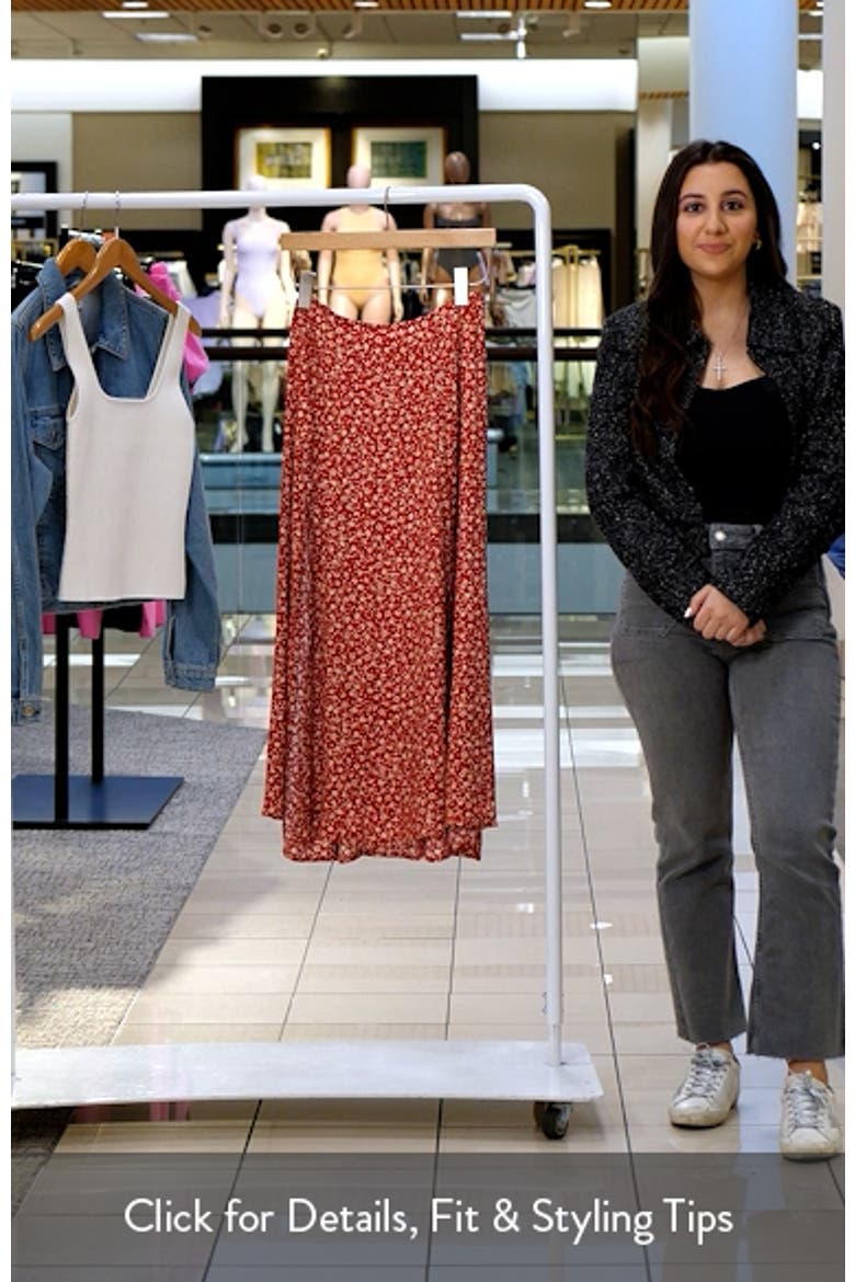 Zoe Side Slit Midi Skirt video