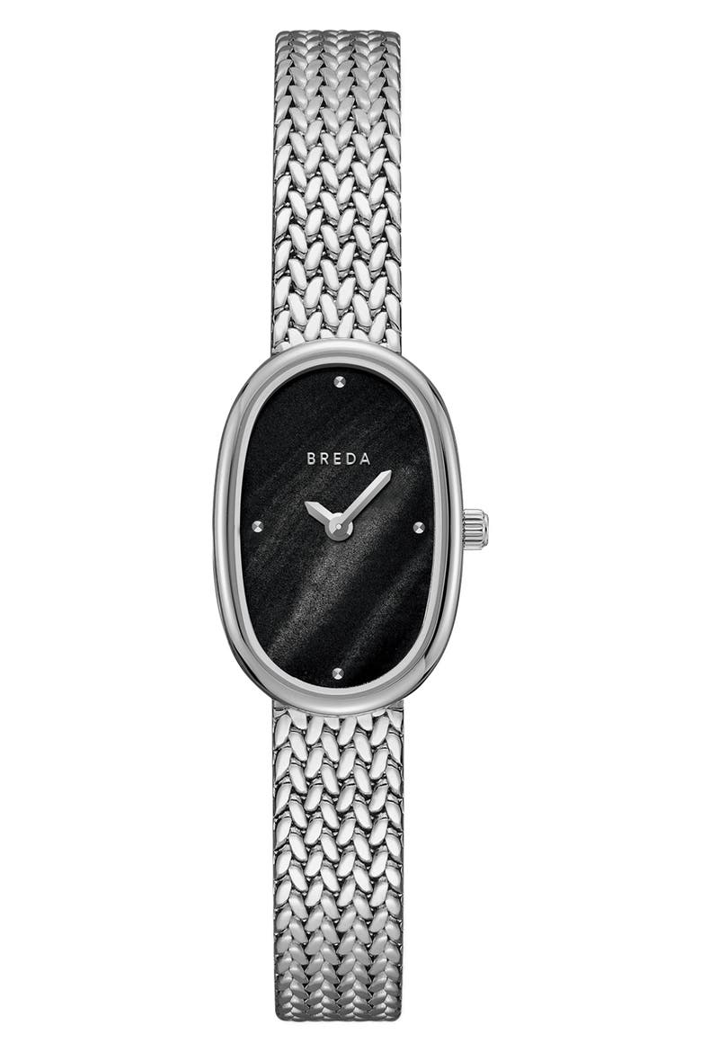 Jane Tethered Mesh Strap Watch, 18mm, Main, color, STAINLESS STEEL