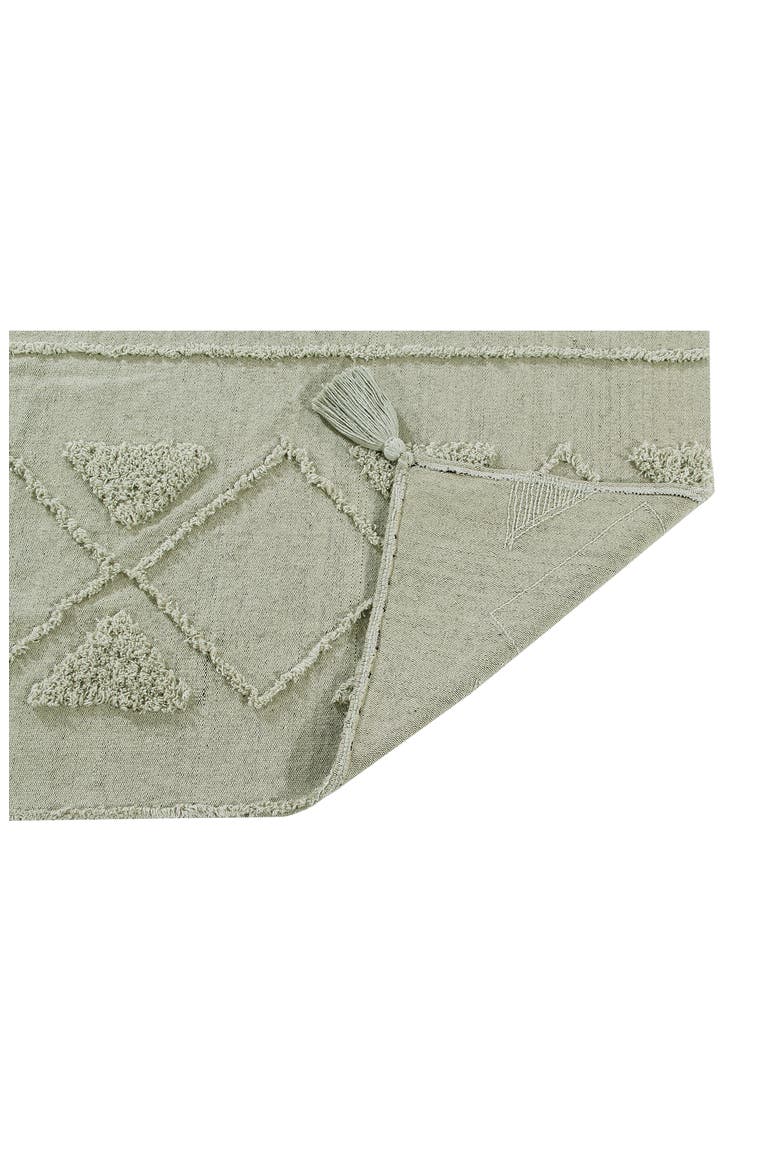 Tribu Washable Cotton Blend Rug, Alternate, color, OLIVE
