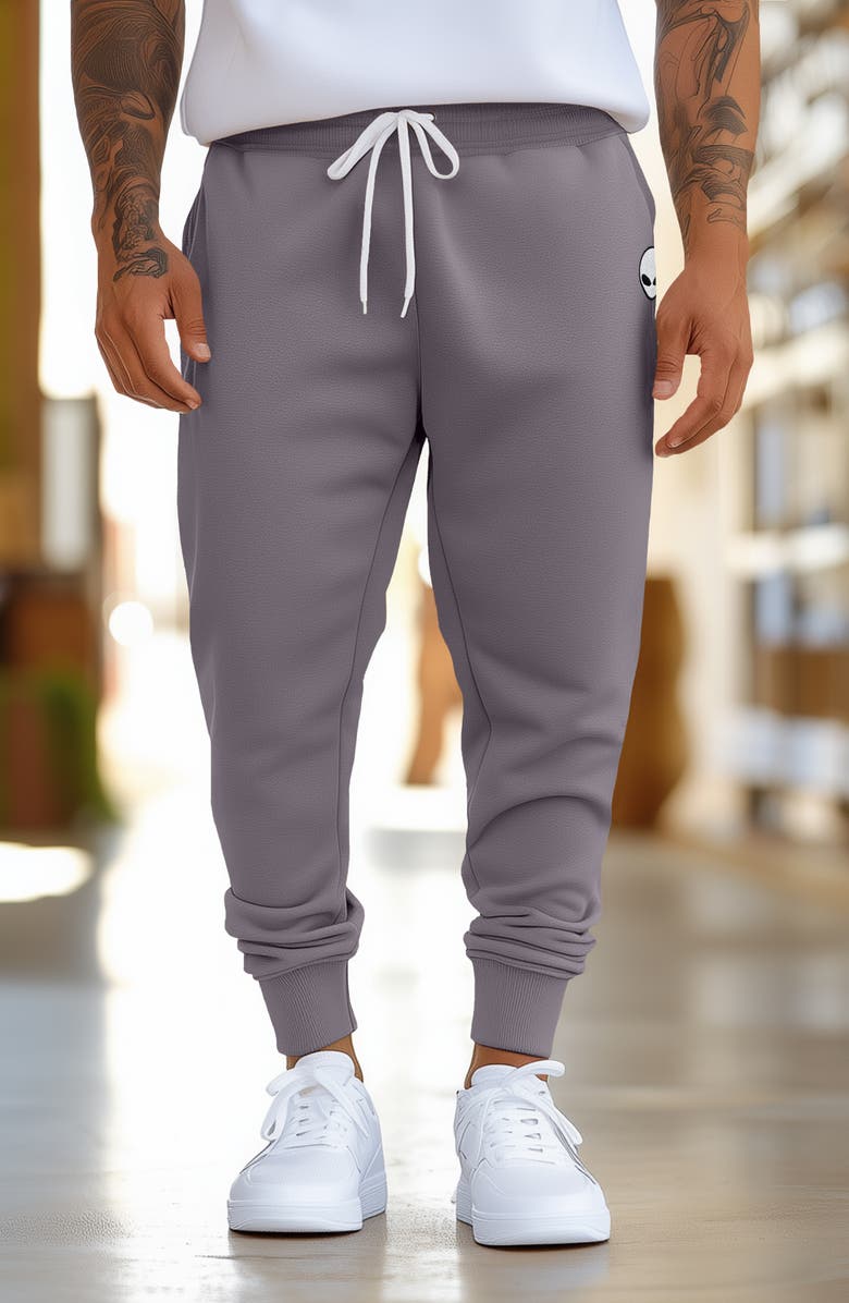 Dalix Mens Alien Midweight Fleece Jogger Pant, Alternate, color, Storm Gray