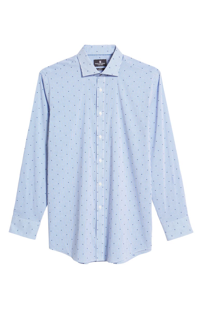 Psycho Bunny Dobby Stripe Modern Fit Dress Shirt, Alternate, color, 