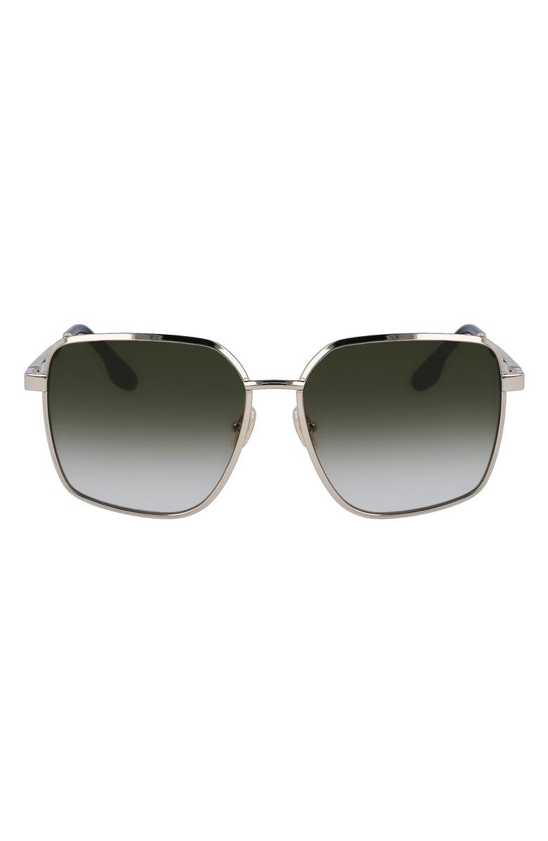 Victoria Beckham 59mm Rectangular Sunglasses, Main, color, 