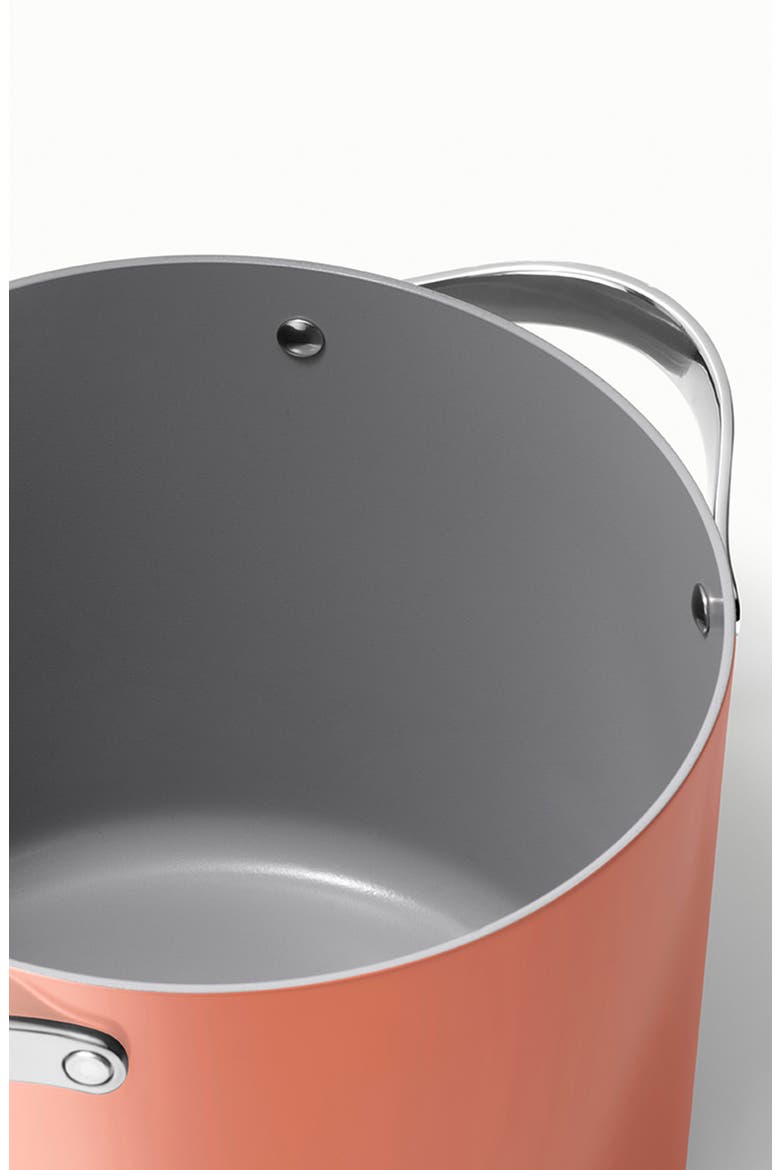 Nonstick Ceramic 12-Quart Stockpot with Lid, Alternate, color, PERRACOTTA