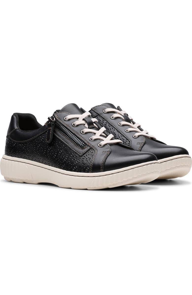 Clarks<sup>®</sup> Caroline Rio Sneaker - Wide Width Available, Alternate, color, Black Leather