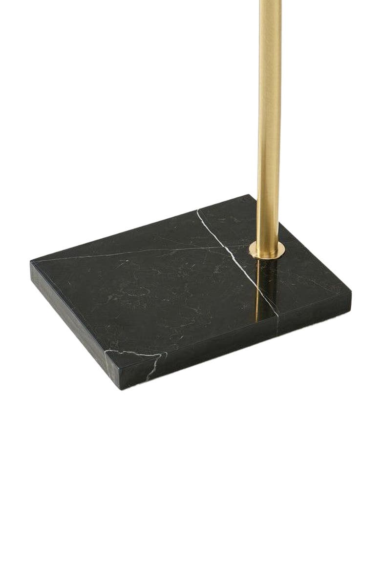 Brightech Logan 76" Modern Extendable LED Floor Lamp with Fabric Drum Shade, Bulb Included, Alternate, color, Antique Brass