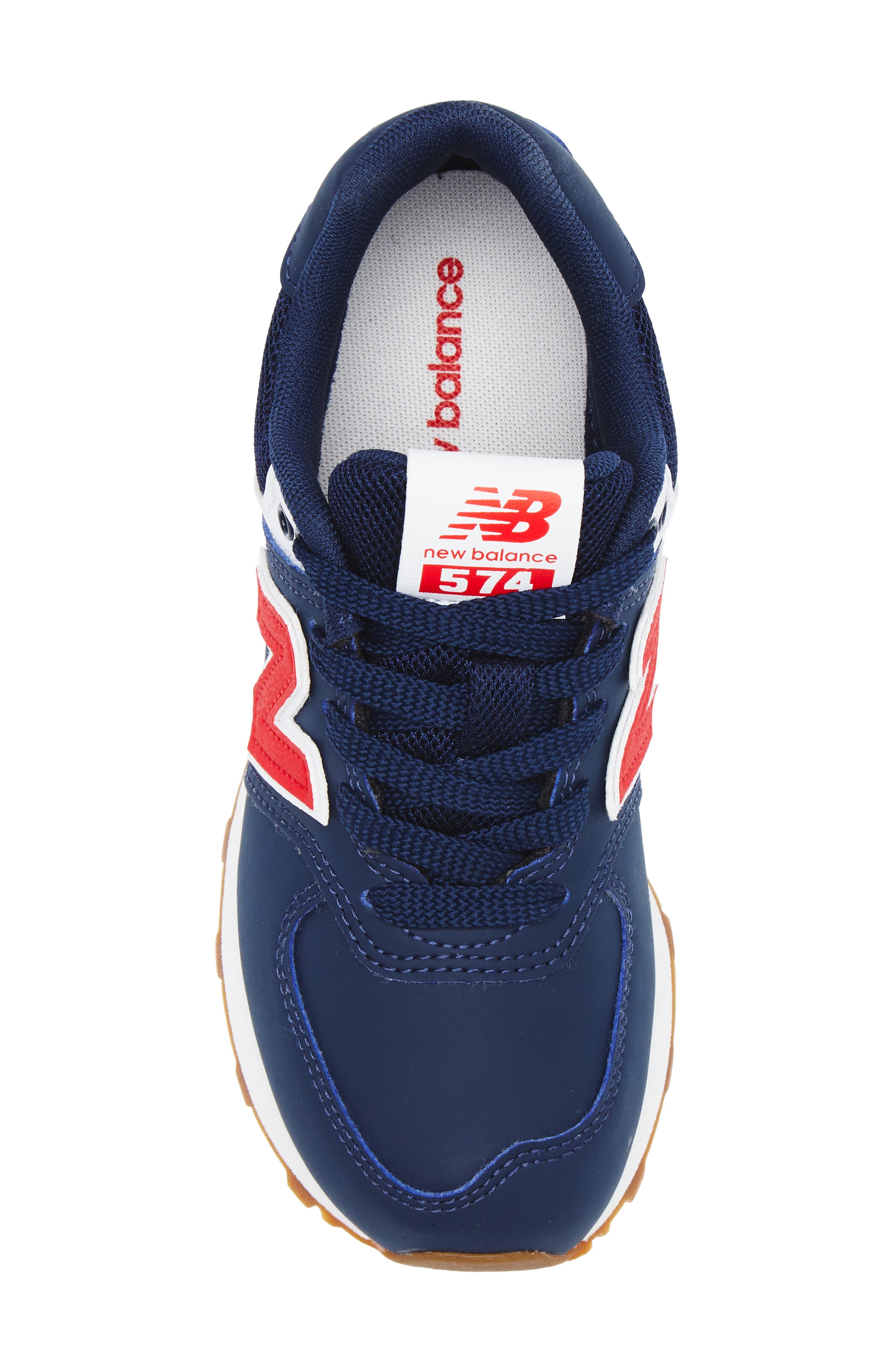 New Balance Kids' 574 Sneaker, Alternate, color, Nb Navy/ Team Red
